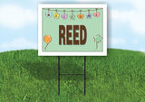 REED WELCOME BABY GREEN  18 in x 24 in Yard Sign Road Sign with Stand