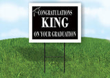 KING CONGRATULATIONS GRADUATE 18 in x 24 in Yard Sign Road Sign with Stand