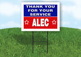 ALEC THANK YOU SERVICE 18 in x 24 in Yard Sign Road Sign with Stand