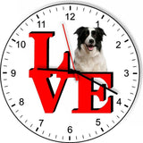 Border Collie Park Cute Puppy Dog kitchen living room Wall Clock