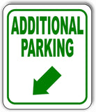 ADDITIONAL PARKING DIRECTIONAL GREEN 8 Arrow Variations Aluminum composite sign