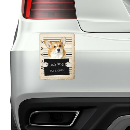 Corgi Mugshot Bad Dog Fridge refrigerator Car Magnet