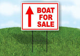 BOAT FOR SALESTRAIGHT arrow red Yard Sign with Stand LAWN SIGN