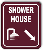 SHOWER HOUSE DIRECTIONAL ARROW TRAIL 8 Variations Metal Aluminum composite sign