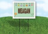 MEAGAN WELCOME BABY GREEN  18 in x 24 in Yard Sign Road Sign with Stand