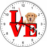 Golden Retriever Cute Puppy Dog kitchen living room Wall Clock