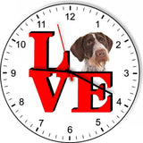 Pointers German Wirehaired Cute Puppy Dog kitchen living room Wall Clock
