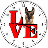 Belgian Malinoi Park Cute Puppy Dog kitchen living room Wall Clock