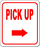PICK UP RED 8 Arrow Variations Metal Aluminum composite sign