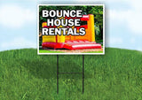 BOUNCE HOUSE RENTALS BOUNCE HOUSE BACKGROUND Yard Sign Road with Stand LAWN SIGN
