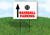 Baseball PARKING STRAIGHT ARROW Yard Sign with Stand LAWN SIGN