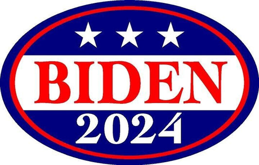 Joe Biden for President 2024 Car magnet Magnetic Bumper Sticker oval 5.5"x3.5"