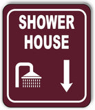 SHOWER HOUSE DIRECTIONAL ARROW TRAIL 8 Variations Metal Aluminum composite sign