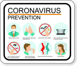 VIRUS PREVENTION INFORMATIONAL GRAPHIC Metal Aluminum composite sign