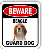 BEWARE BEAGLE GUARD DOG Metal Aluminum Composite Sign
