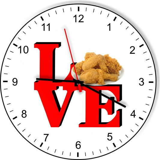 I Love Fried Chicken Love Park Funny Kitchen Living room Wall Clock