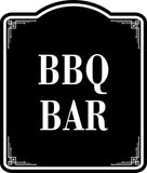 Bbq Bar BLACK  Aluminum Composite Sign