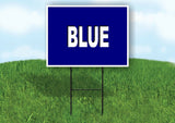 WORD BLUE SIGN Yard Sign with Stand LAWN SIGN