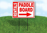 PADDLE BOARD BOLD RIGHT arrow RED 18inx24in Yard Road Sign w/  Stand