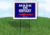 KENTUCKY MADE IN LEFT ARROW Yard Sign w Stand LAWN SIGN Single