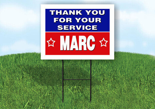 MARC THANK YOU SERVICE 18 in x 24 in Yard Sign Road Sign with Stand