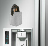Black & Tan Coonhound in pocket Fridge Car Magnet Bumper Sticker App size 4"x7"