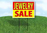 Jewelry  SALE RED YELLOW Plastic Yard Sign ROAD SIGN with Stand