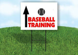 Baseball TRAINING STRAIGHT ARROW Yard Sign with Stand LAWN SIGN