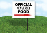 NEW JERSEY OFFICIAL FOOD RIGHT ARROW Yard Sign w Stand LAWN SIGN Single
