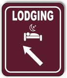 LODGING DIRECTIONAL ARROW TRAIL 8 Variations Metal Aluminum composite sign