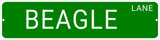 BEAGLE LANE 24"x6 ALUM COMPOSITE SIGN