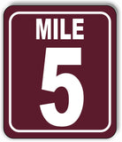 Mile 5 Distance Marker Brown Running Race 5k Marathon Aluminum Composite Sign