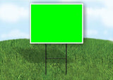 BLANK GREEN SIGN Plastic Yard Sign ROAD SIGN with Stand
