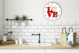 I Love Candy Canes Love Park Funny Kitchen Living room Wall Clock