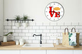 I Love Macaroni and Cheese Love Park Funny Kitchen Living room Wall Clock