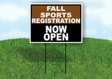 SPORTS REGISTRATION BROWN BLACK FALL Yard Sign with Stand LAWN SIGN