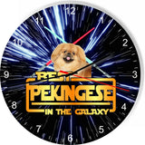 Best Pekingese Dog Galaxy Wars Space Star Kitchen Livingroom Clock