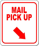 MAIL PICK UP RED 8 Arrow Variations Metal Aluminum composite sign