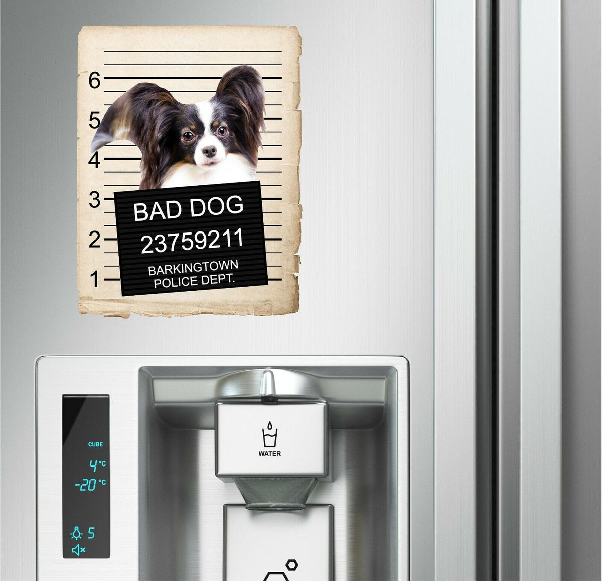 Paillons Mugshot Bad Dog Fridge refrigerator Car Magnet