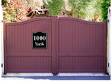 1000 Yards Distance Marker Running Race Marathon BLACK Aluminum Composite Sign