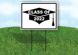CLASS 2022 BLACK CAP Yard Sign with Stand LAWN SIGN