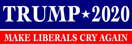 TRUMP 2020 MAKE LIBERALS CRY AGAIN MAGNET Magnetic Bumper Sticker