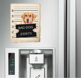 Golden Retriever Mugshot Bad Dog Fridge refrigerator Car Magnet