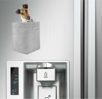Fox Terrier Dog in pocket Fridge Car Magnet Bumper Sticker App size 4"x7"