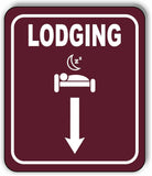 LODGING DIRECTIONAL ARROW TRAIL 8 Variations Metal Aluminum composite sign