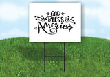 God Bless America Yard Sign Road with Stand LAWN SIGN