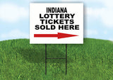 INDIANA STATE LOTTERY TICKETS RIGHT ARROW Yard Sign w Stand LAWN SIGN Single