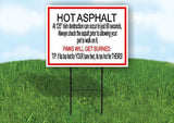 HOT ASPHALT Yard Sign Road with Stand LAWN SIGN