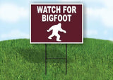 WATCH FOR BIGFOOT TRAIL Yard Sign Road with Stand LAWN SIGN
