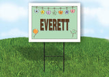 EVERETT WELCOME BABY GREEN  18 in x 24 in Yard Sign Road Sign with Stand